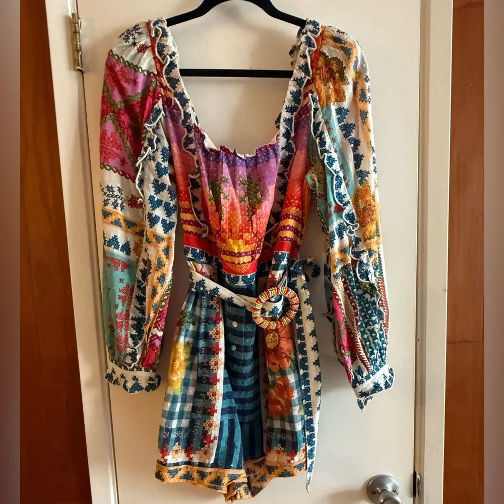 Farm Rio Summer Stitches Romper - Picture 2 of 15
